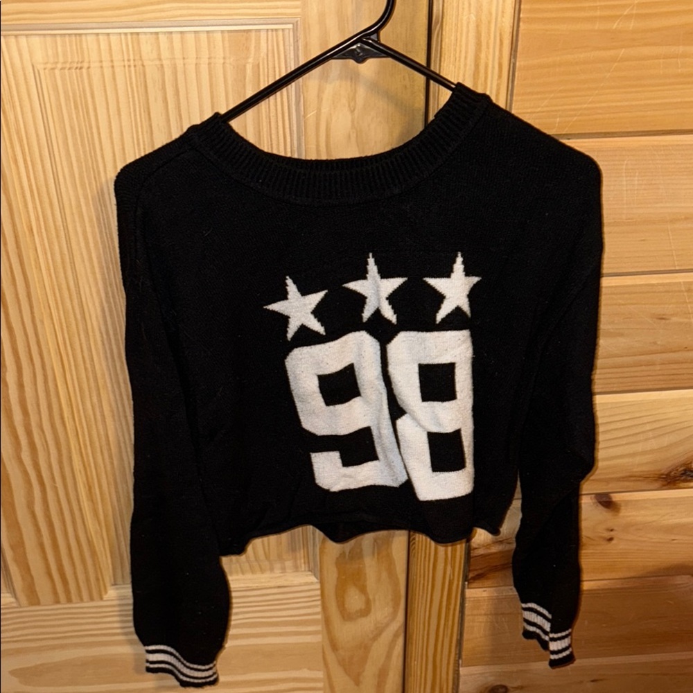 No Boundaries Black Knit Sweater